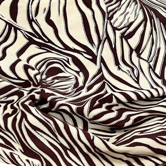 Niki Wior Womens One Piece Brown/White Leaf Print Swimsuit Size 14 Nylon/Spandex - Picture 3 of 6